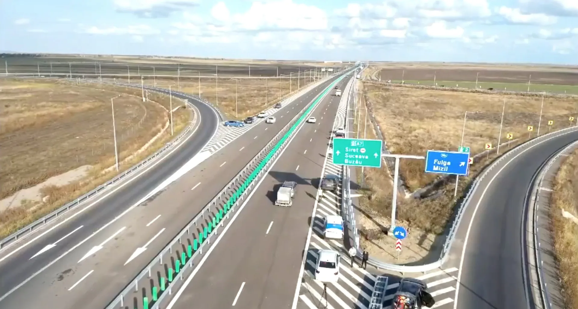 Încă 28 de kilometri din Autostrada Moldovei daţi în folosinţă. Din acest an se va circula fără pauză de la Bucureşti până la Focşani