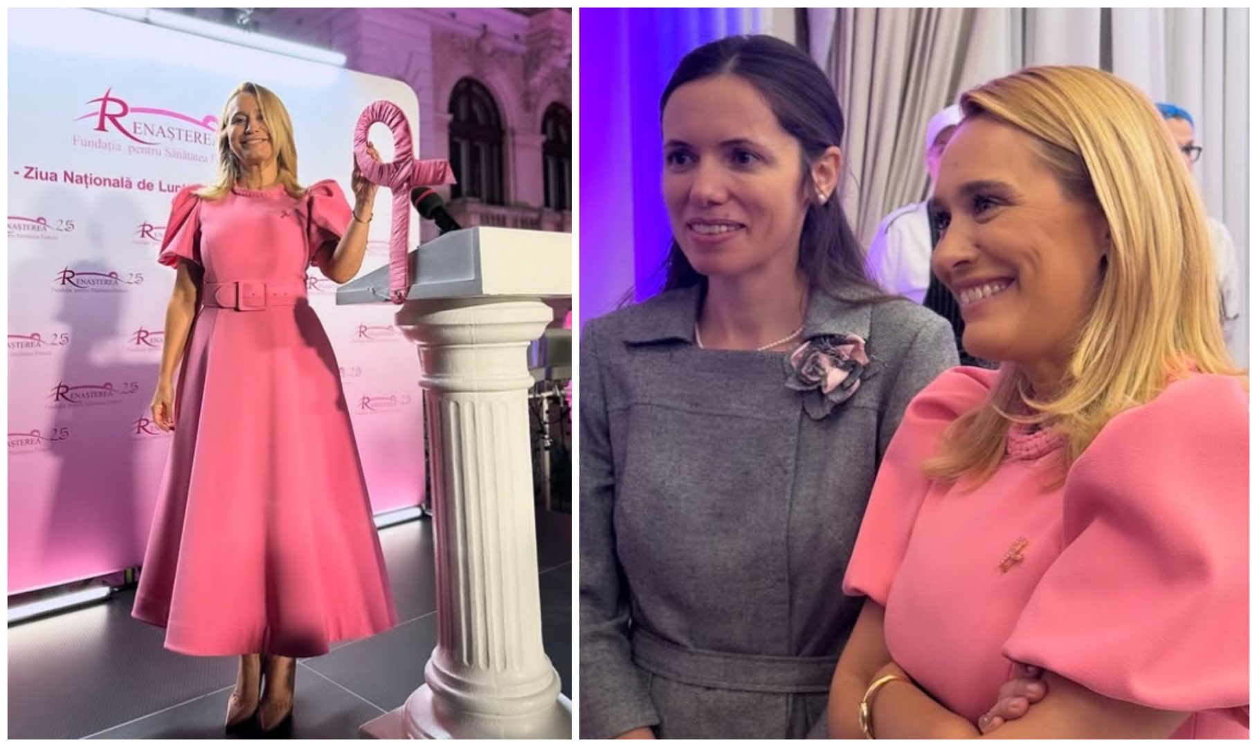 Gafa făcută de Andreea Esca la un eveniment. Se afla lângă Prima Doamnă și avea microfonul deschis