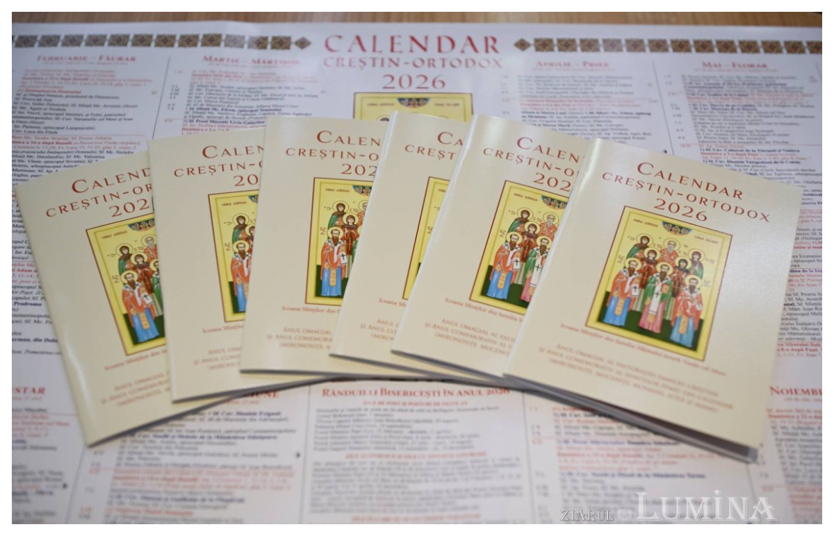 A apărut CALENDAR ORTODOX 2026. Cât costă şi unde poate fi comandat. Pe ce dată pică Floriile, Paştele şi Rusaliile anul viitor