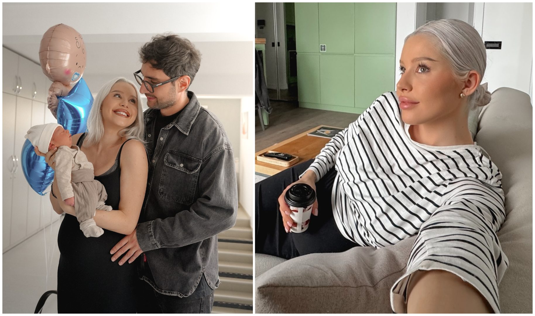 Primele imagini cu bebelușul lui Carmen Grebenișan. Influencerița a dezvăluit numele băiețelului