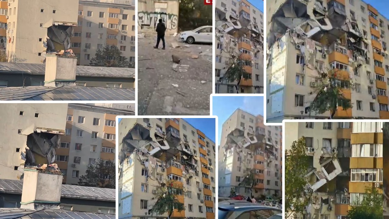 VIDEO Explozie puternică într-un bloc din București. Locatari blocați în apartamente. A fost activat planul roșu de intervenție