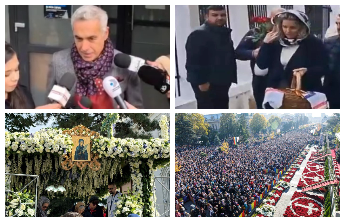 Cristela şi Călin Georgescu s-au rugat la moaştele Cuvioasei Parascheva. Baie de mulţimela Iaşi: „Georgescu preşedinte!!