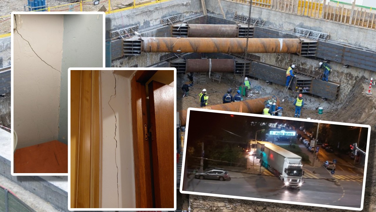 Lucrările la metrou pe șantierul M6 au afectat grav casele oamenilor în zona 1 Mai: ”Sunt case care au trecut cu bine peste bombardamente, cutremure … n-am avut niciodată asemenea pagube”
