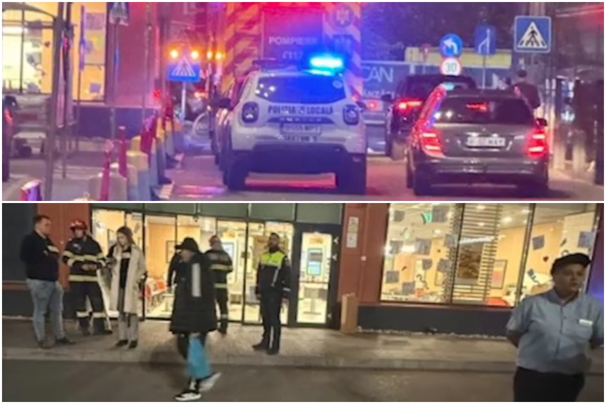 Zeci de persoane evacuate dintr-un centru comercial din Capitală după ce a fost semnalat miros de gaze