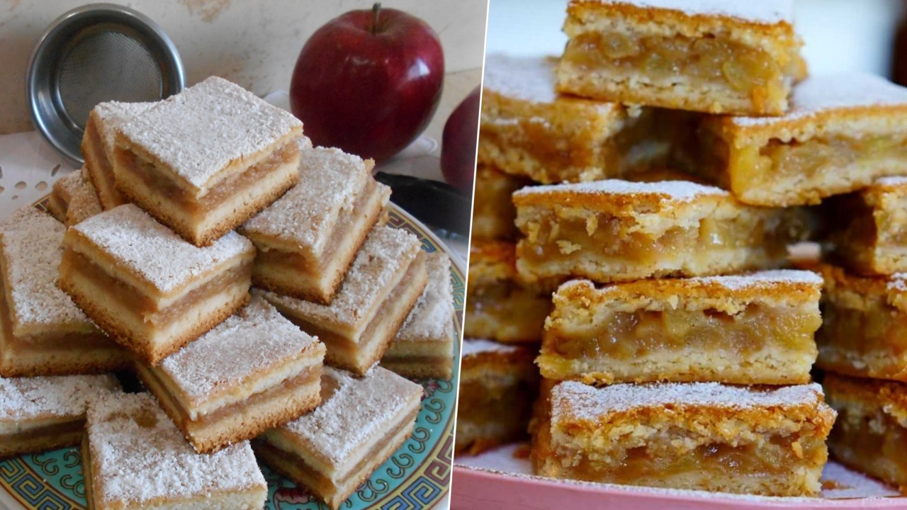 Rețetă tradițională pentru prăjitură cu mere. Se prepară rapid și are un gust demențial