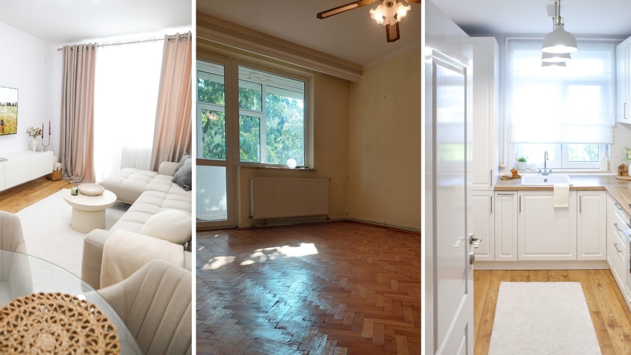 Fără să apeleze la un designer, un cuplu din Pitești și-a renovat apartamentul vechi după bunul plac: „Arăta rău”. Iar rezultatul este fabulos