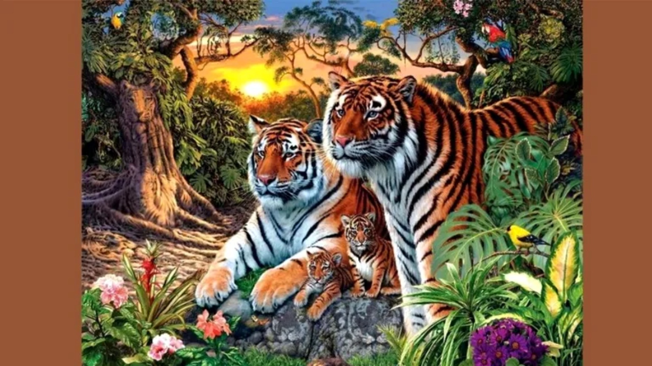 Test IQ. Câți tigri sunt în această imagine? Doar cele mai inteligente persoane reușesc să descopere în 14 secunde