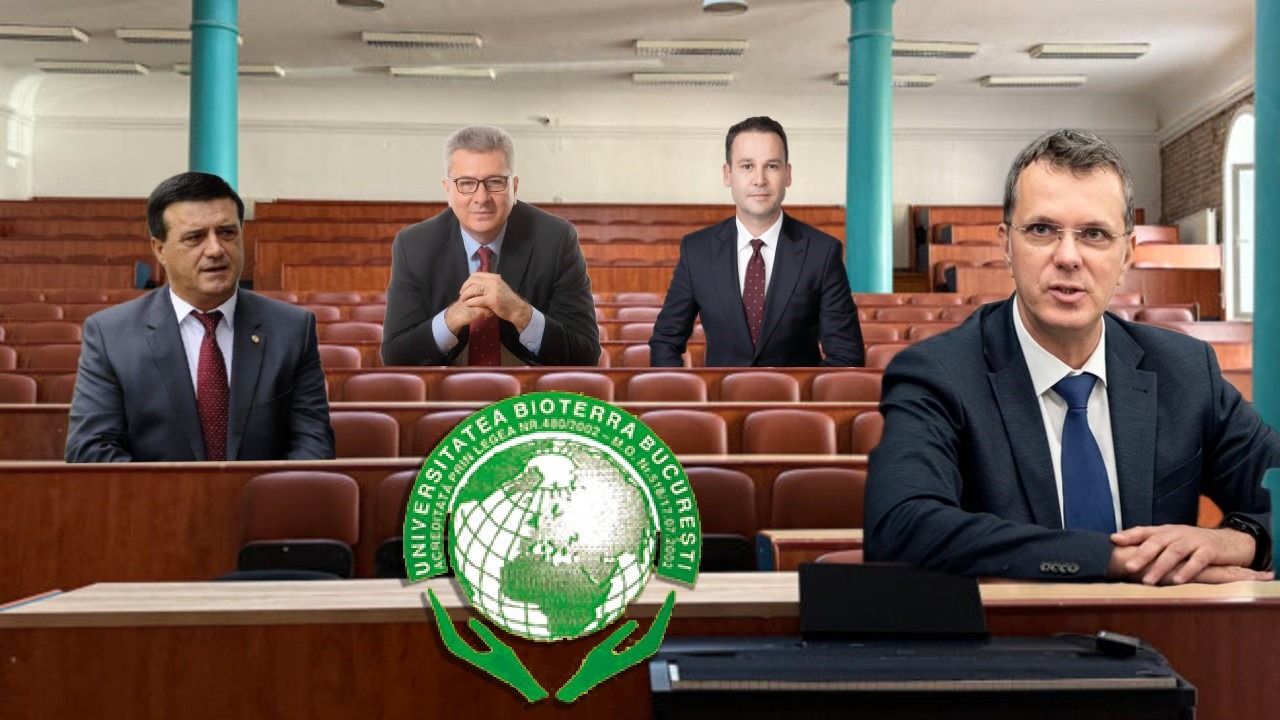 Ionuț Moșteanu, coleg la Bioterra cu alte nume ”grele” – Robert Negoiță, Florentin Pandele, Niculae Bădălău. Diploma ministrului Apărării îl recomandă pe acesta mai degrabă pentru administrarea unei pensiuni rurale