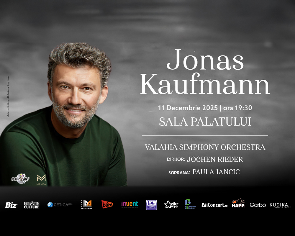 Tenorul Jonas Kaufmann, una dintre cele mai importante voci ale operei contemporane, concertează pentru prima dată în România, pe 11 decembrie, la Sala Palatului