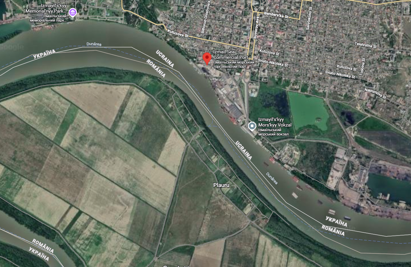 Distanța între Plauru și portul Izmail
