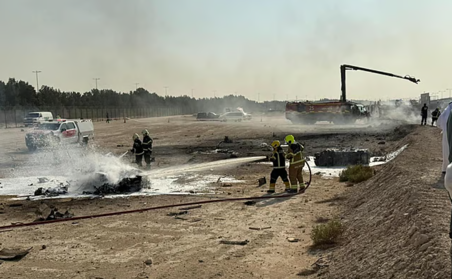 Avion prăbușit în Dubai. Primele imagini cu momentul accidentului VIDEO