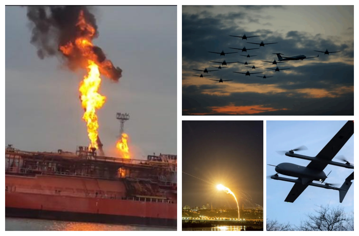 Război în Ucraina. Nava lovită de ruşi pe Dunăre, la graniţa cu România, încă arde. Atac cu drone şi la Dnipro