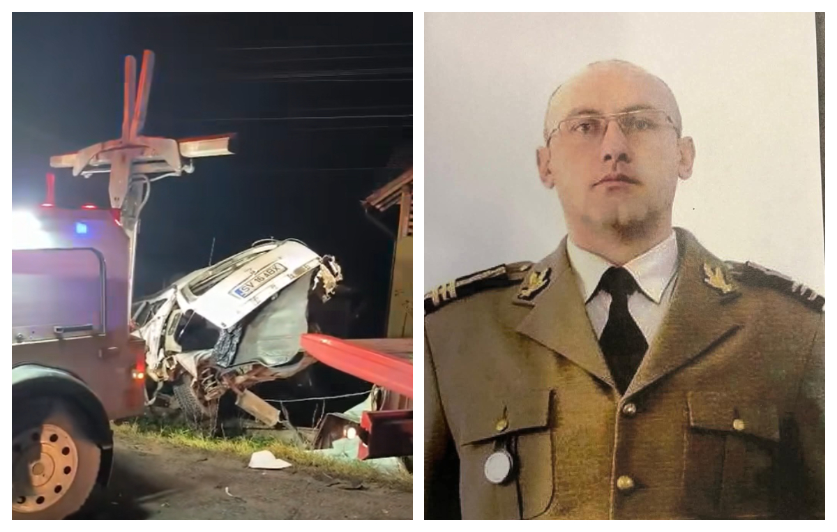 Angajat MAPN, mort într-un accident cumplit în Suceava. A adormit la volan și a intrat într-o autoutilitară