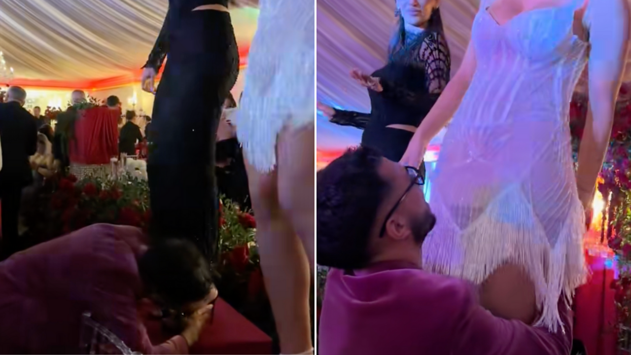 Armin Nicoară a făcut asta de față cu soția lui! Din senin, a început să-i sărute picioarele nașei, iar internauții nu l-au iertat