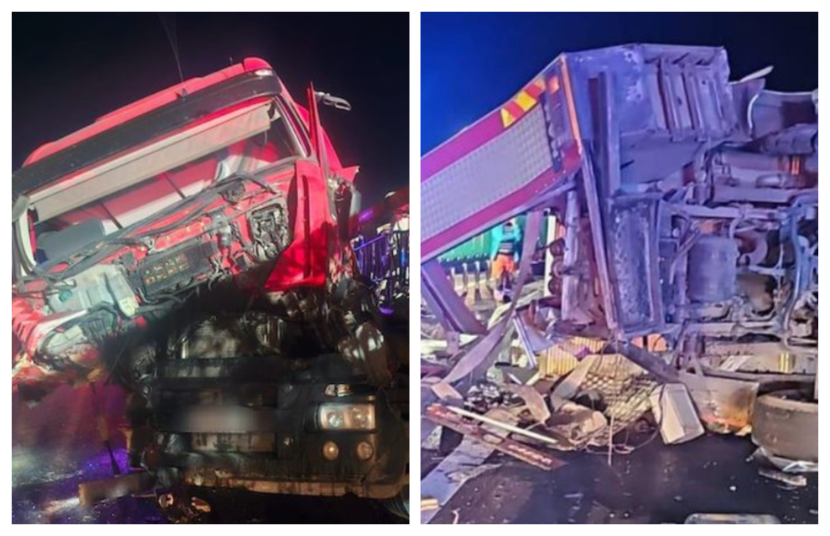 Accident cu mașina de pompieri. Cinci persoane au ajuns la spital