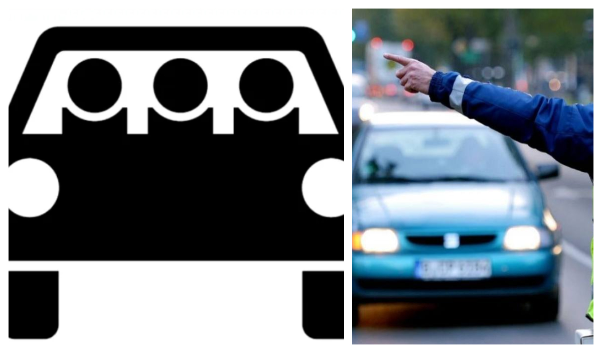 Ce trebuie să faci în trafic atunci când vezi un indicator cu o mașină neagră, cu trei persoane în ea, pe un fundal alb. Ce pățesc cei care îl ignoră