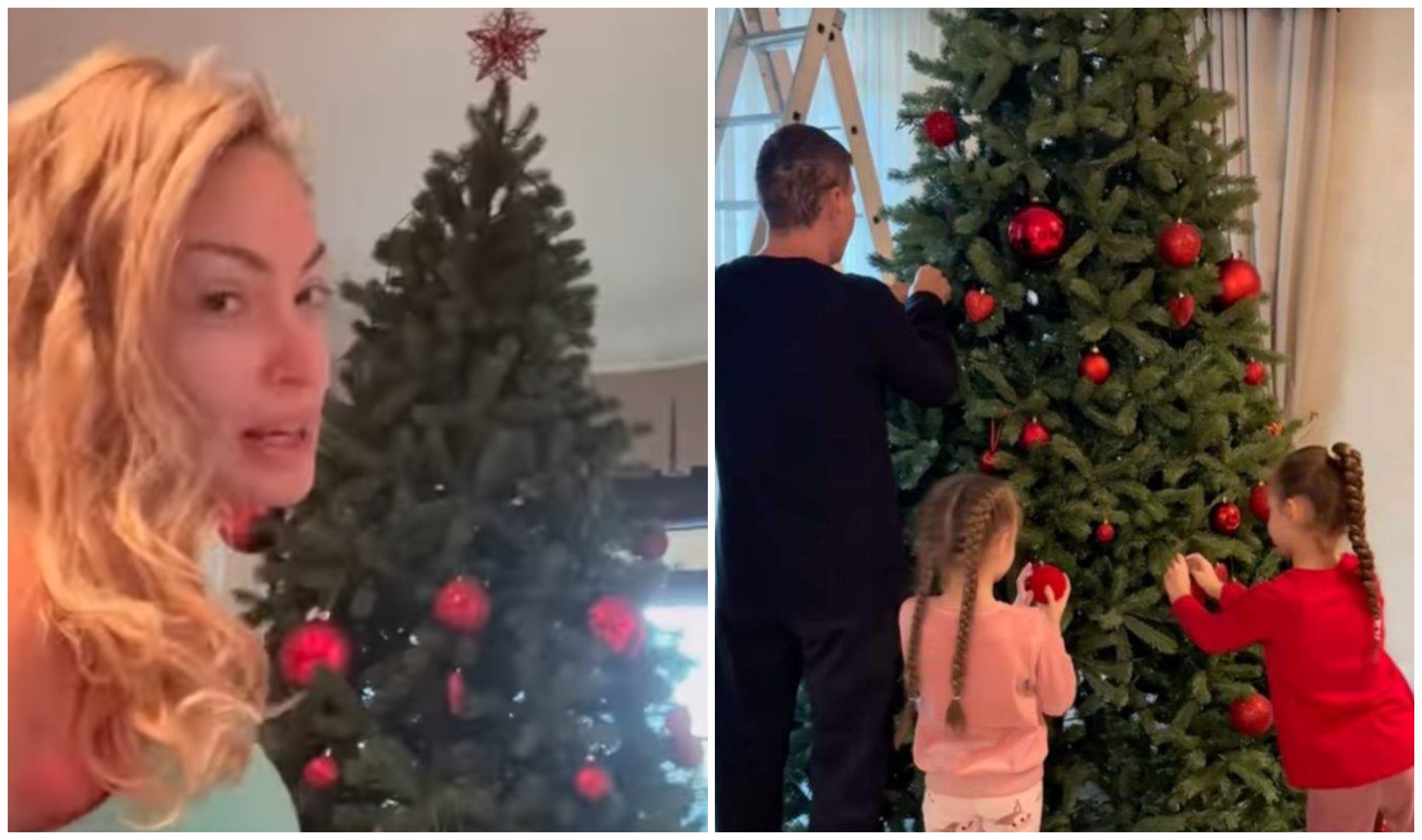 Valentina Pelinel și Cristi Borcea au furat startul și au împodobit bradul la începutul lui noiembrie. Cum arată pomul de Crăciun