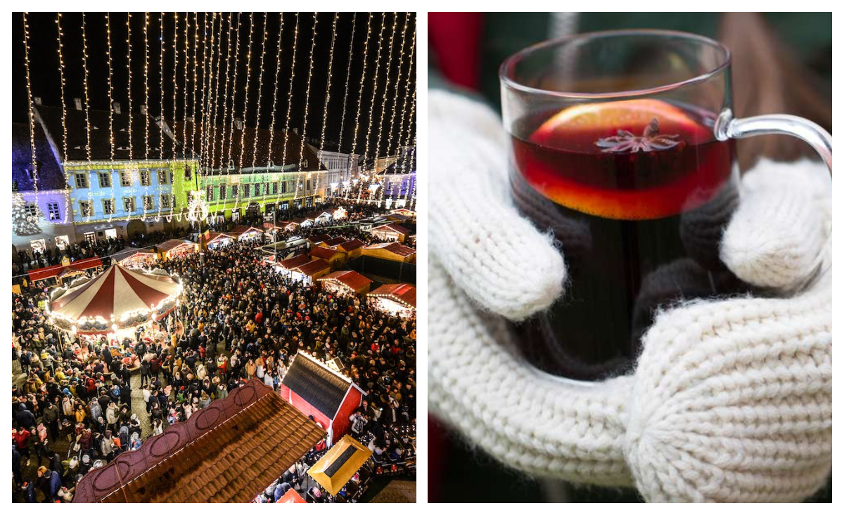Prețuri de Viena la Târgul de Crăciun de la Sibiu. Cât costă o cană de vin fiert, 100 de grame de fasole cu ciolan și o porție de cartofi prăjiți