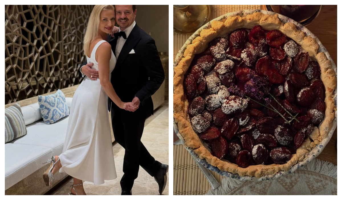 Rețeta de tartă cu prune a Elwirei Petre. Cum se face desertul pe care Mihai Petre îl adoră