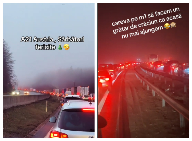 Românii din diaspora au blocat autostrăzile din Austria și Ungaria, în drum spre casă. Cât a ajuns să dureze un drum care în mod normal se face in 12 ore