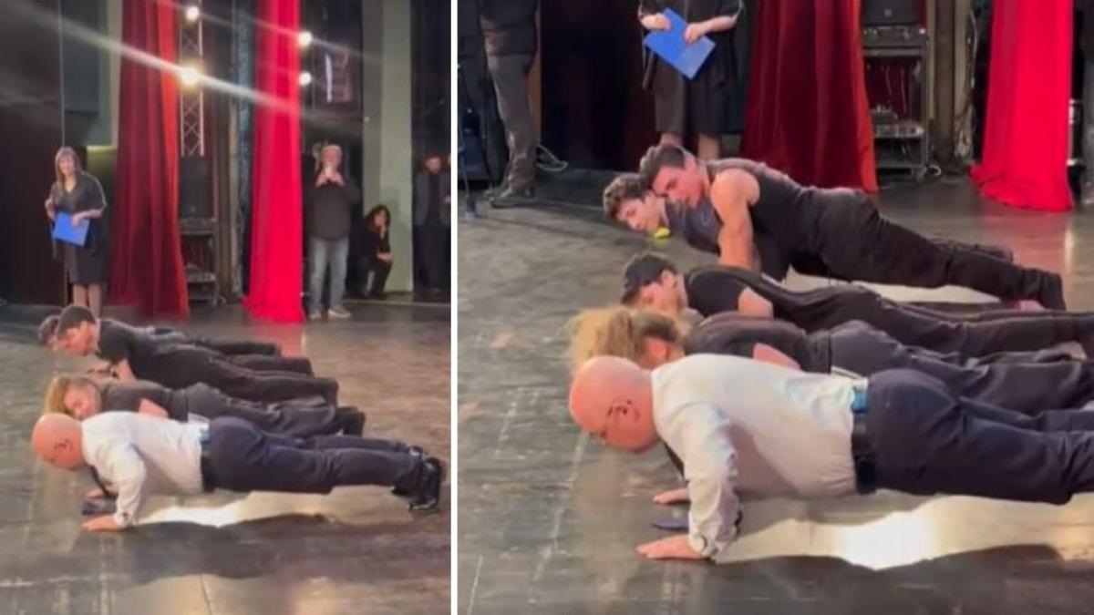 Emil Boc a executat 30 de flotări la Gala de excelență „Zece pentru Cluj”. A ținut piept cu mai mulți sportivi profesioniști