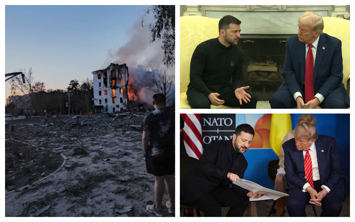 Rusia bombardează Kievul cu rachete și drone înaintea vizitei lui Zelenski în SUA. Au loc noi negocieri pentru pace