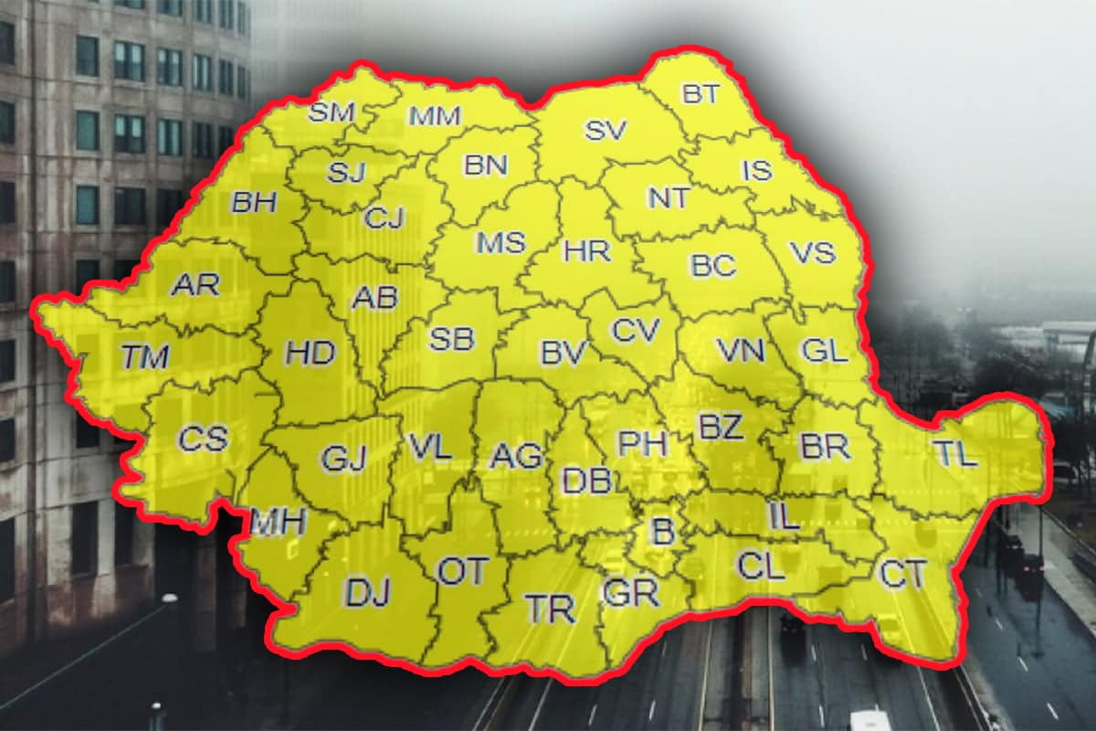 Alertă de la ANM! Fenomenul care paralizează România, COD GALBEN în nouă județe, condiții meteo periculoase și avertisment pentru șoferi