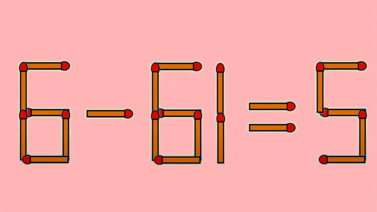TEST IQ. Provocare de Anul Nou: Corectează 6 – 61 = 5 mutând un singur chibrit