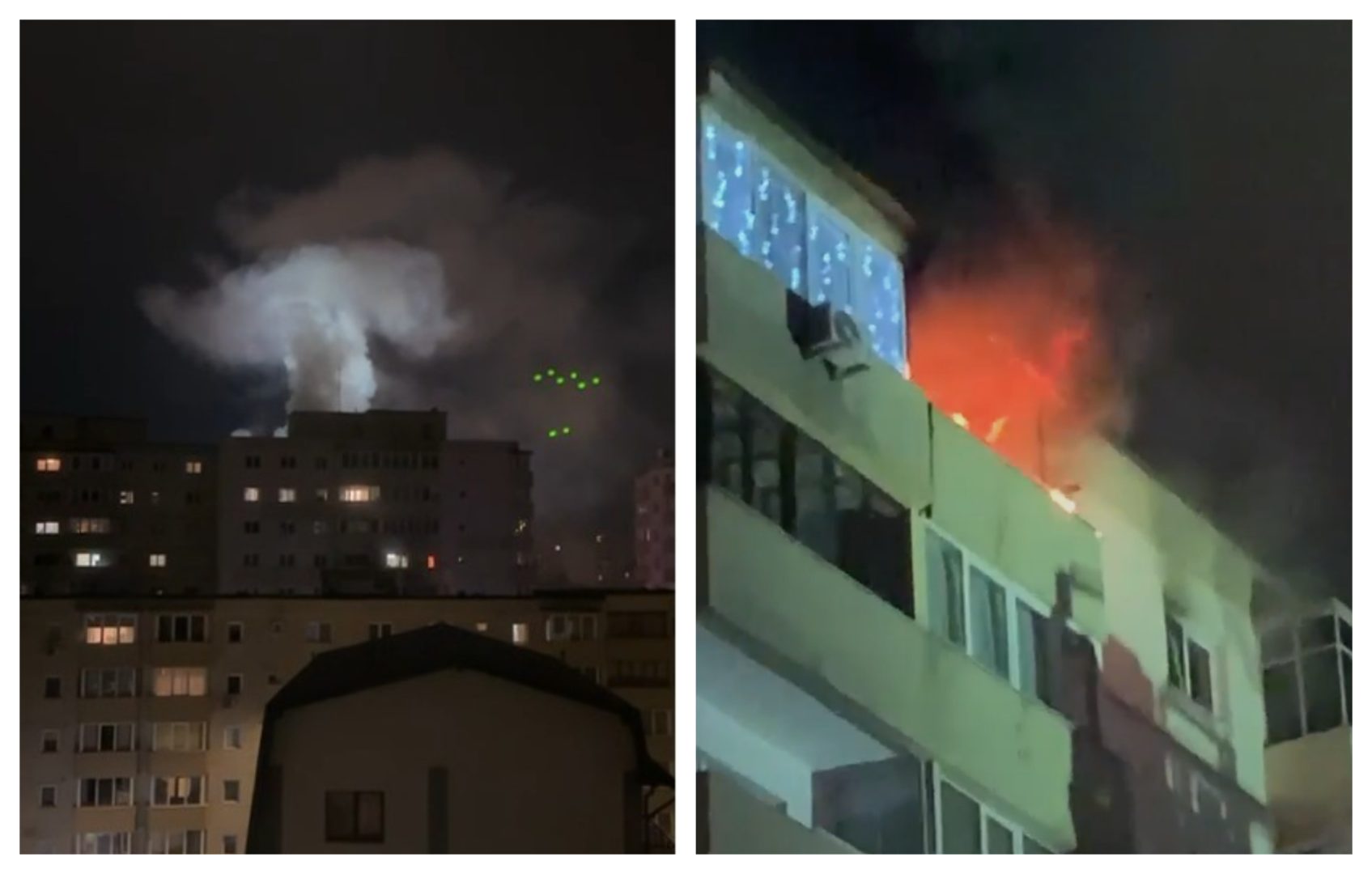 Incendiu într-un bloc turn din Braşov. Pompierii au intervenit la etajul 8 VIDEO