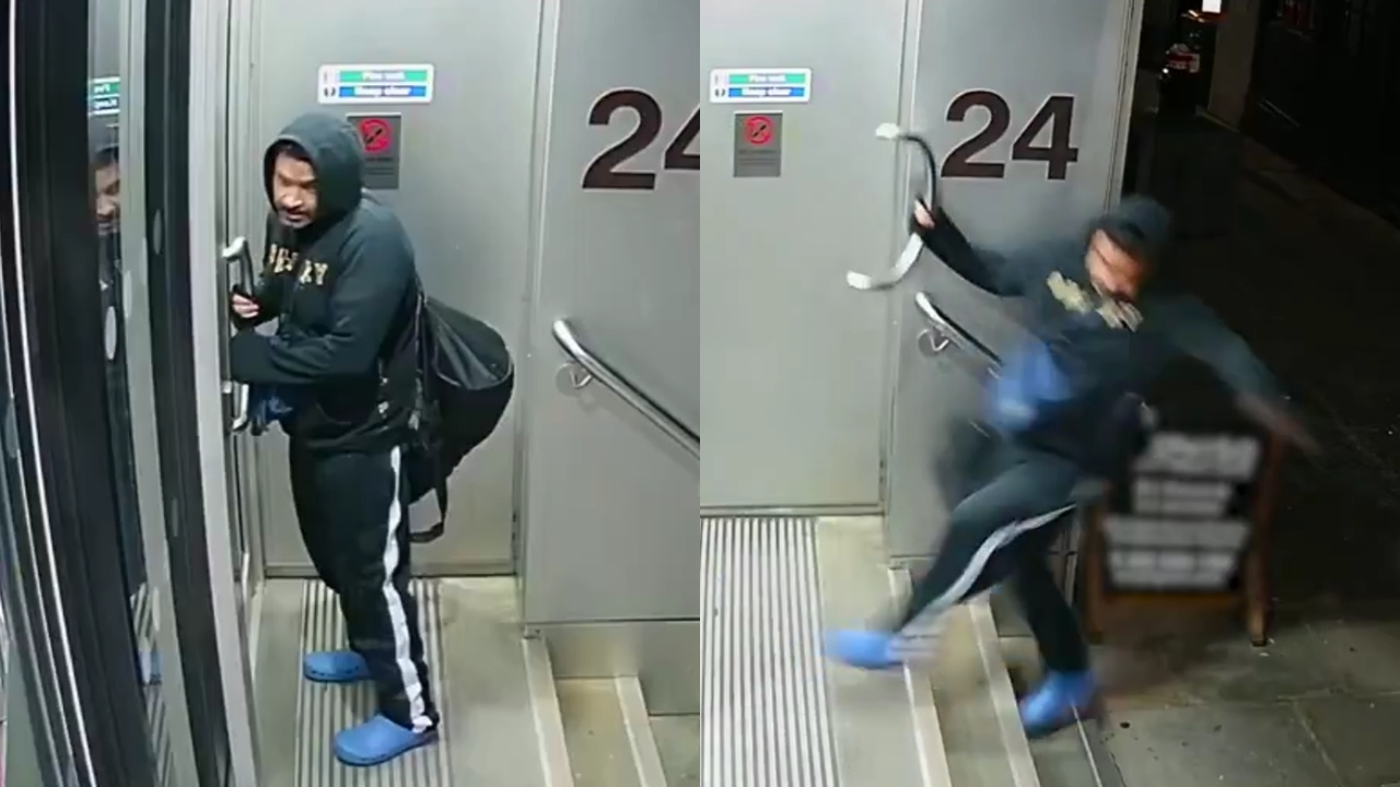 Un bărbat din Londra a fost condamnat la închisoare după o tentativă de jaf în care a rămas cu mânerul ușii în mână. Imaginile par desprinse din „Singur Acasă” VIDEO