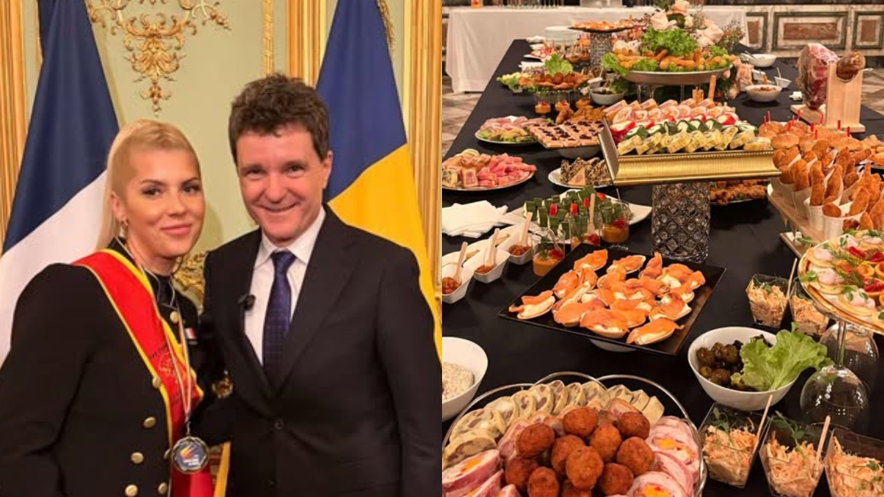 Ce a mâncat Nicușor Dan în vizită la Paris. A fost servit de o fostă câștigătoare a concursului Chefi la cuțite FOTO