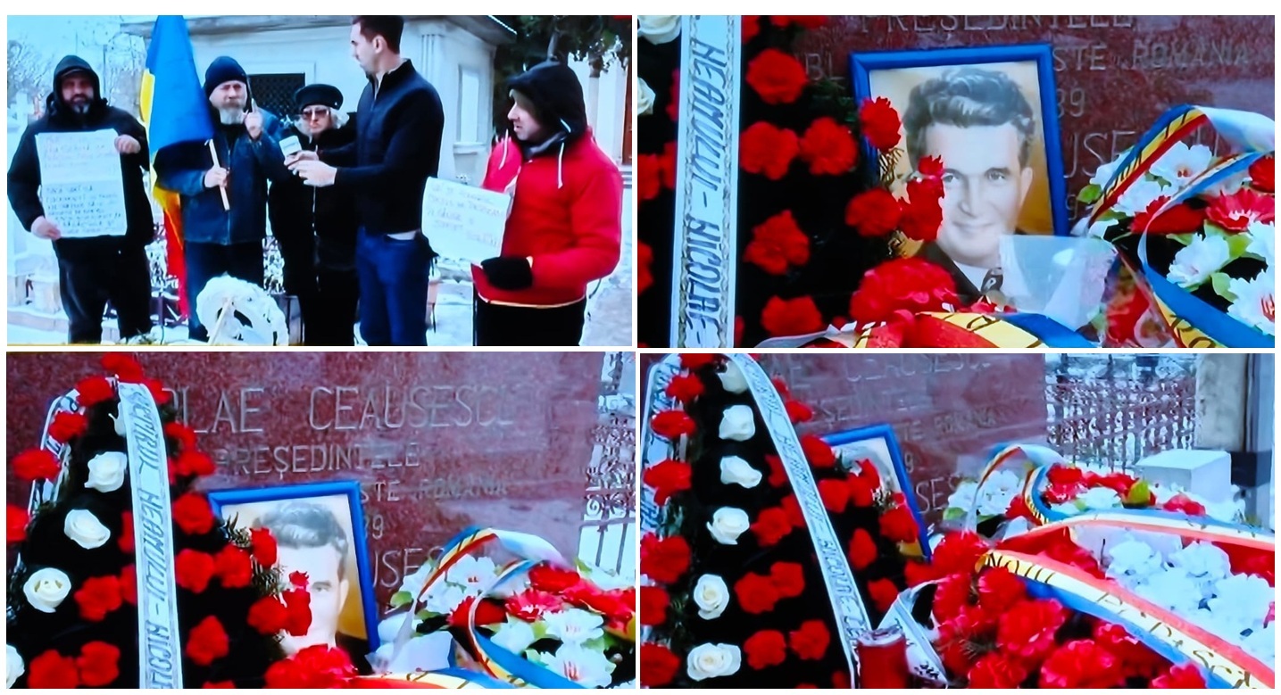 EXCLUSIV Nostalgicii s-au adunat la mormântul lui Nicolae Ceaușescu. Îndură ninsoarea și frigul pentru a-l comemora pe fostul președinte: „Prezența mea aici este o formă de protest. Am ajuns rău”