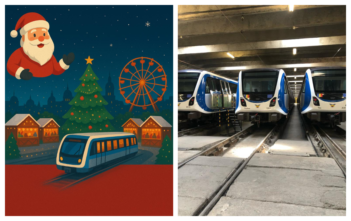 Program Metrorex de sărbători 2025. Cum vor circula metrourile de Crăciun și Revelion
