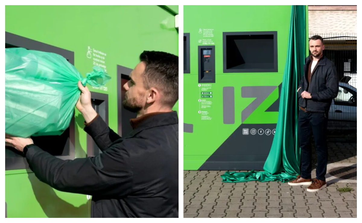 Un tânăr din Iași a inventat un sistem care permite reciclarea ambalajelor fără scanare individuală. Banii intră automat pe card