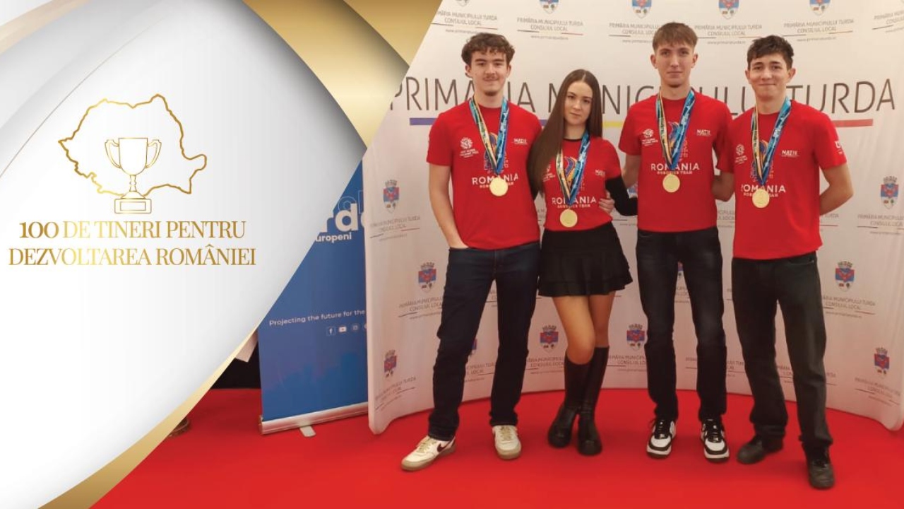 Team România 2025 aduce acasă aurul de la Olimpiada Mondială de Robotică. Patru liceeni din Turda, incluși în campania „100 de tineri pentru dezvoltarea României”