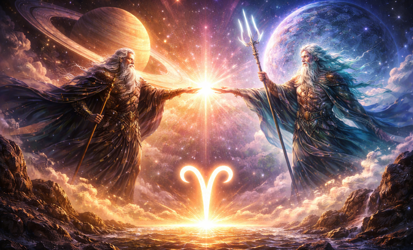 Momentul ZERO al destinului: în februarie 2026. Planeta karmei SATURN și planeta visurilor NEPTUN se întâlnesc în BERBEC. Se șterg datoriile karmice?