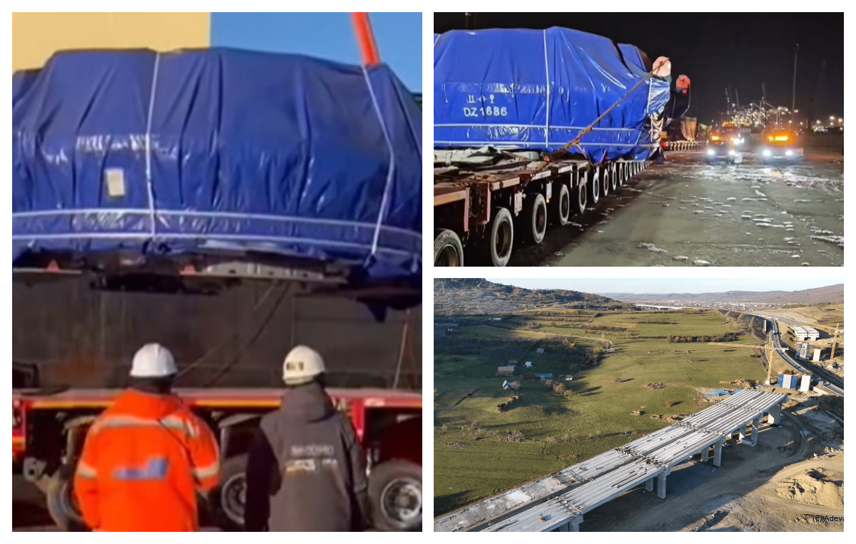 Șeful CNAIR anunță că utilajul care va fora tunelul de pe Autostrada Sibiu-Pitești a ajuns în România: ”Va săpa direct prin inima muntelui”