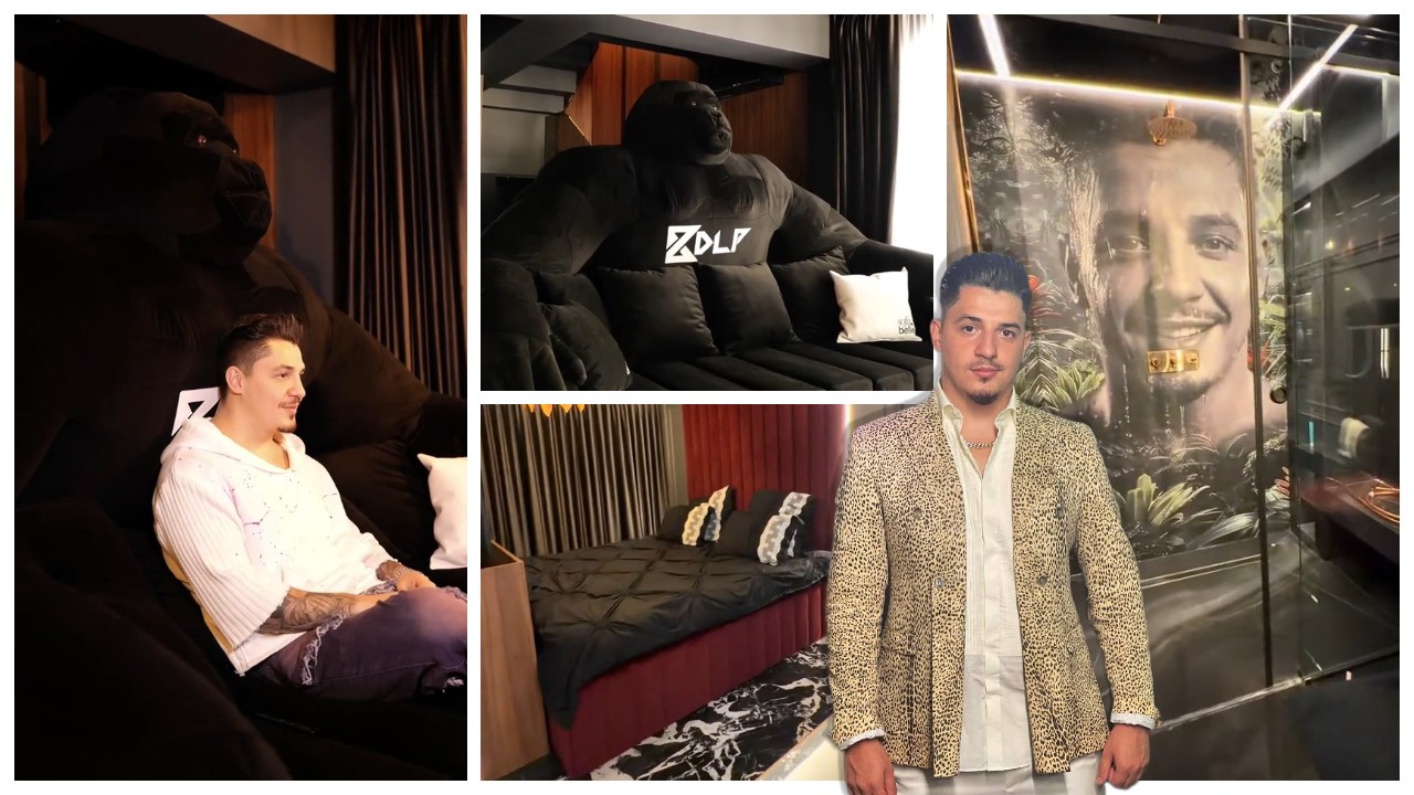 Bogdan de la Ploiești își vinde penthouse-ul kitschos din zona de nord a Capitalei. Pentru doar 529.000 de EURO poți să admiri portretul manelistului în timp ce faci duș