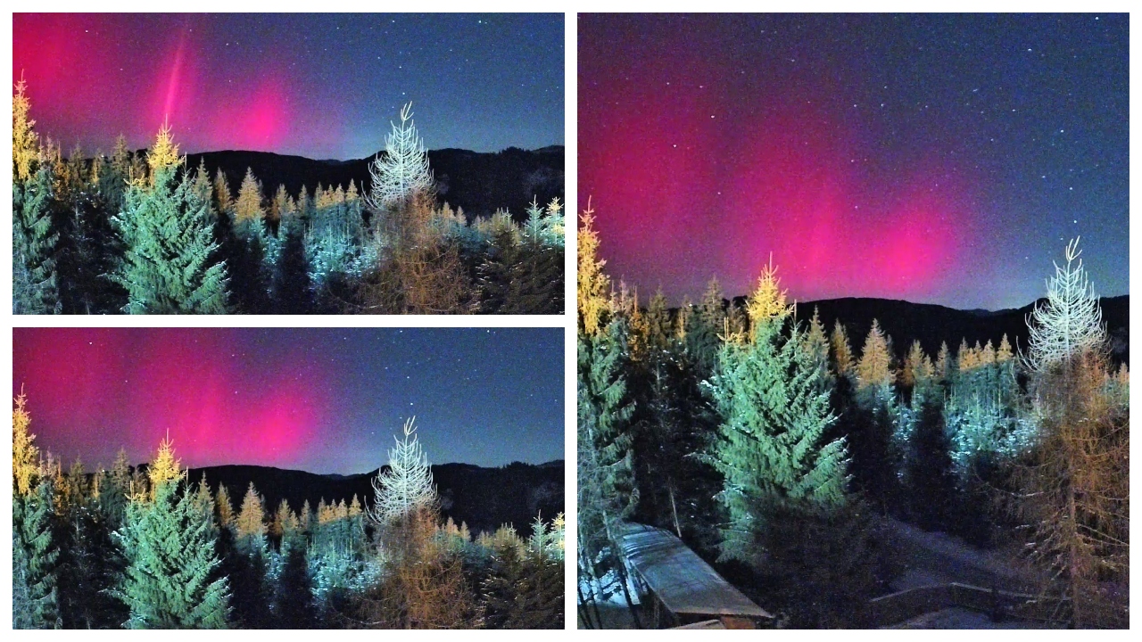 Aurora boreală, vizibilă din România. Imagini cu spectacolul de pe cer – video