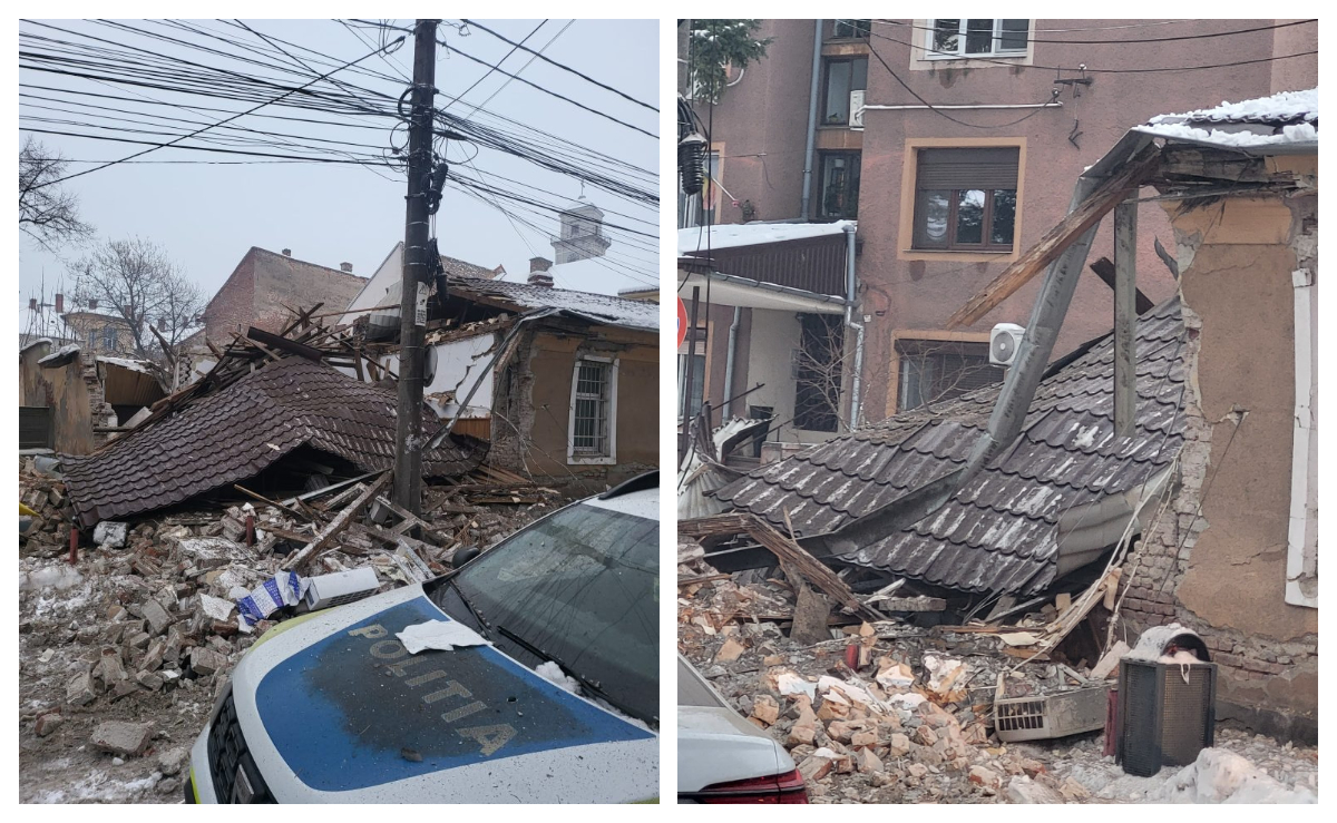 Explozie puternică la sediul Poliției din Lugoj. Doi polițiști au suferit arsuri