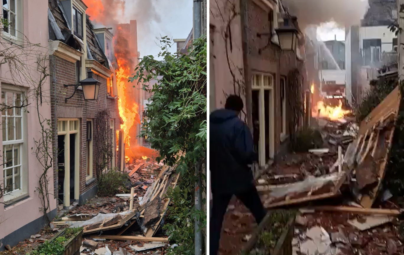 VIDEO Explozie puternică urmată de incendiu în centrul orașului: „Pământul s-a cutremurat”. Autoritățile caută supraviețuitori sub dărâmături