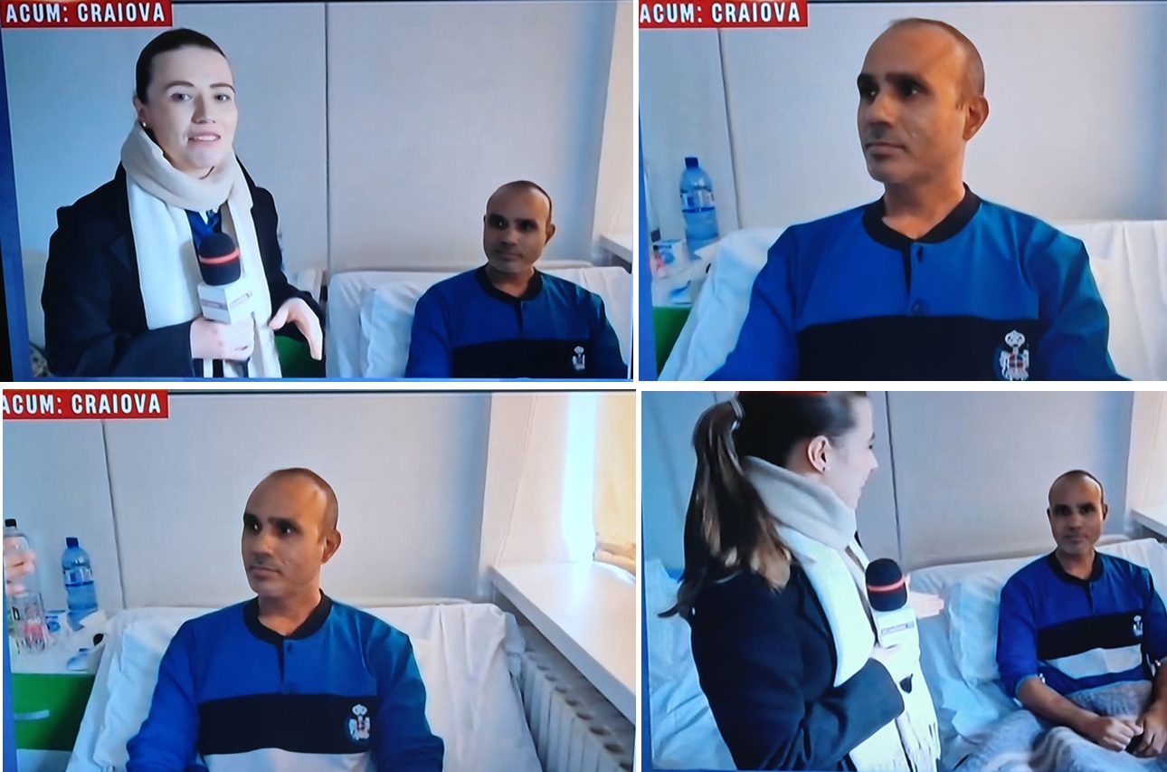 EXCLUSIV Primele imagini cu salvatorul fetiței de 5 ani. Bărbatul care a sărit în lacul înghețat după copilă, făcut cetățean de onoare al Craiovei. Ce meserie are în România