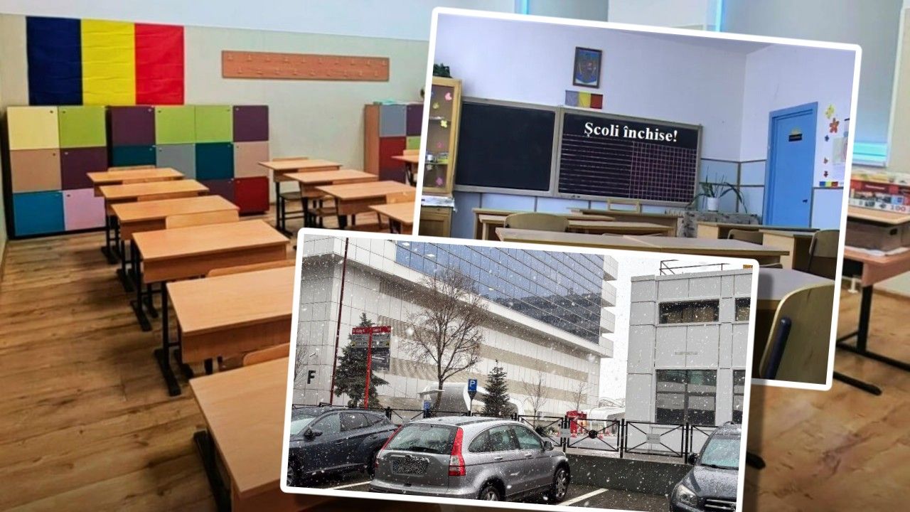 LISTA școlilor închise din cauza ninsorilor. Cursurile sunt suspendate în mai multe județe