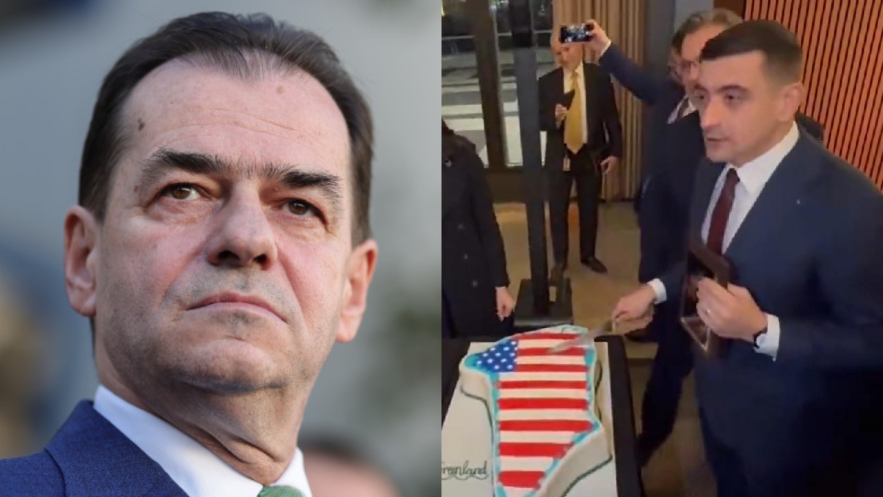 Ludovic Orban, atac frontal la adresa lui George Simion după ce liderul AUR a tăiat un tort cu Groenlanda glazurat cu steagul SUA: „S-a dus vremea când primeai firmanul domnesc pupând papucul sultanului”