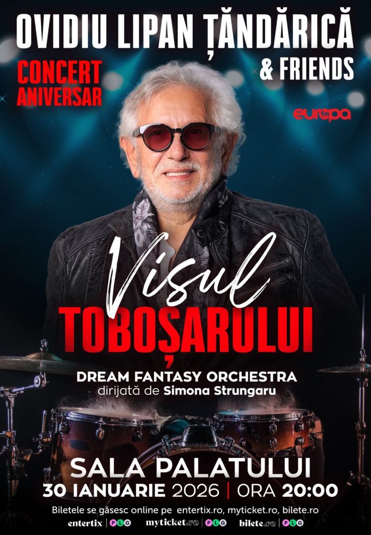 Ovidiu Lipan Țăndărică își sărbătorește ziua de naștere pe scenă, la Sala Palatului, cu „Visul toboșarului"