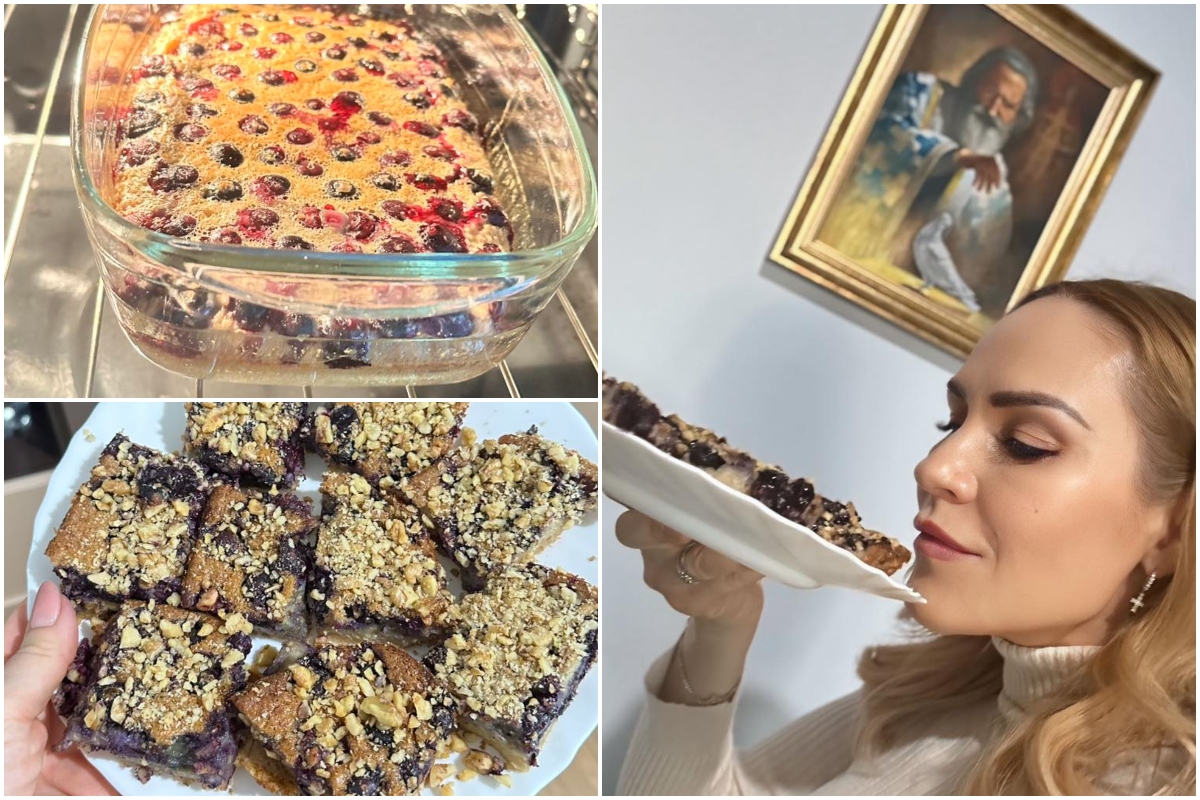 Tartă cu ovăz și afine, desertul gustos și aromat care nu compromite silueta. Rețeta Gabrielei Firea: „Miros ca în bucătăria bunicii”