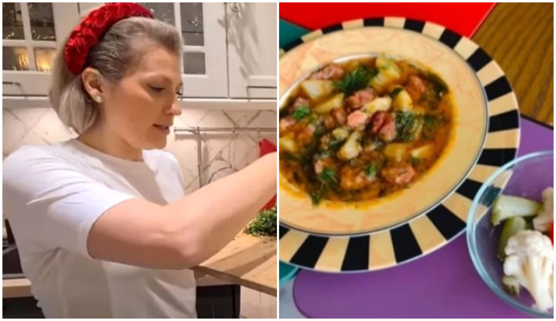 Tocăniță de cartofi cu afumătură. Mirela Vaida a dezvăluit rețeta: „Ce mănânc eu într-o zi obișnuită”