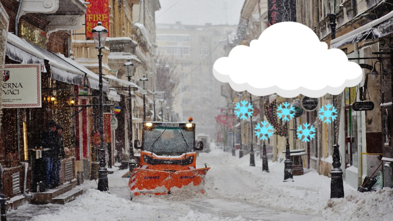Iarna revine în forță în Capitală. Ninsori mai multe zile la rând și temperaturi negative anunțate pentru începutul lunii ianuarie