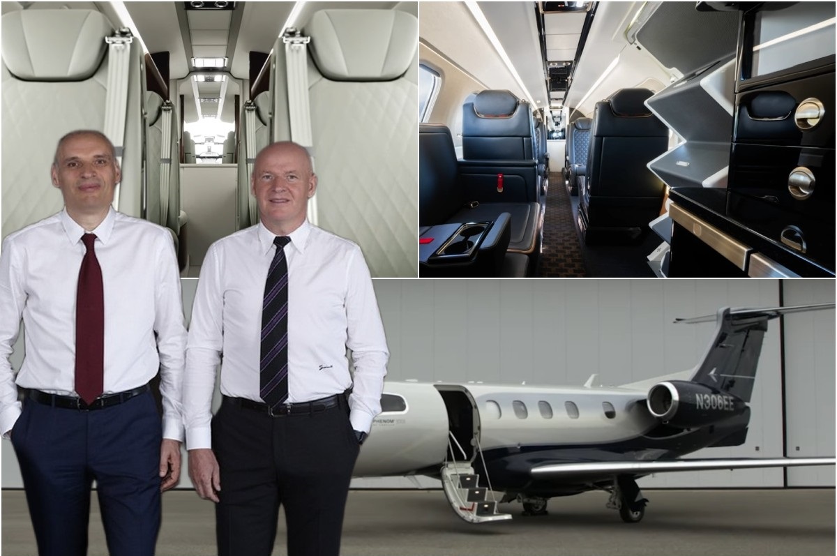 Cum arată avionul privat de 9 milioane de euro deținut de frații Pavăl. Jetul este „decorat” cu bine-cunoscuta siglă Dedeman VIDEO