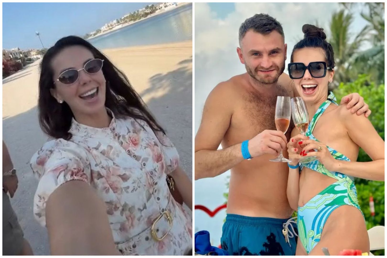 Georgiana Lobonț și soțul ei, în culmea fericirii. Au aflat sexul copilului pe o plajă din Dubai